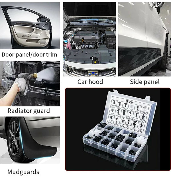 Car set plastic rivet buckle(415PCS)