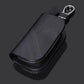 Car Logo Leather Wood Texture Car Key Case