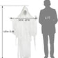 Halloween White Hanging Ghost, Faceless Ghost with Scary Sound Induction and Lighting Effect, Party Yard Decor