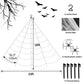200'' Halloween Spider Web Decor 59'' Giant Spider Decorations with LED Eyes